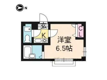 ジュビロ栄町(1K/4階)の間取り写真