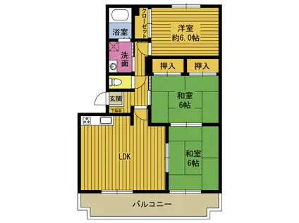 スペリオルS2(3LDK/2階)の間取り写真