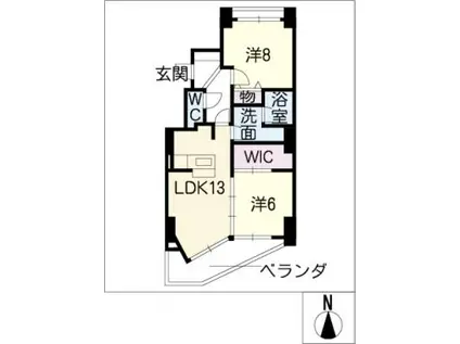 RESIDENCE 40(2LDK/3階)の間取り写真