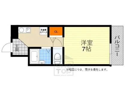 ルミエール箕面Ⅲ(1K/1階)の間取り写真