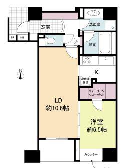 プライムアーバン堺筋本町(1LDK/7階)の間取り写真