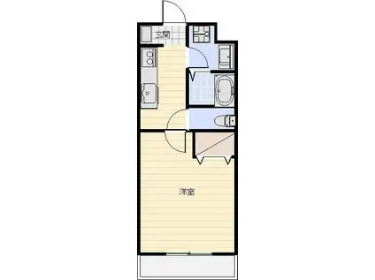 エザンスII(1K/2階)の間取り写真