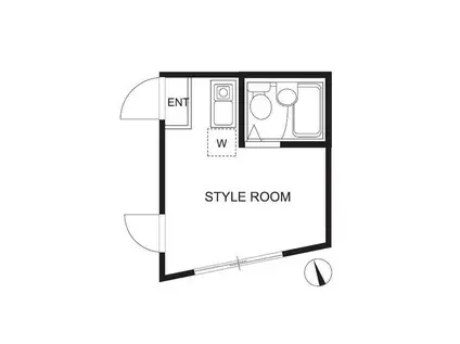 シエスタ若宮(ワンルーム/1階)の間取り写真