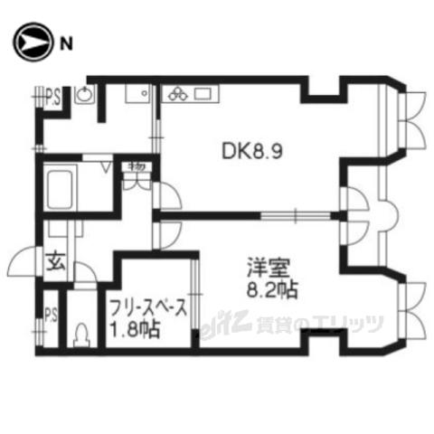 パークショア瀬田(1LDK/3階)の間取り写真
