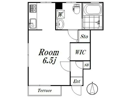 ステラ今川(1K/1階)の間取り写真
