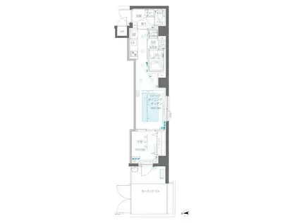 ズーム信濃町(1LDK/1階)の間取り写真