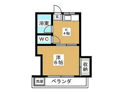 メゾンアヤメ(1K/2階)の間取り写真