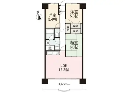 アメニティハイツ14(3LDK/1階)の間取り写真