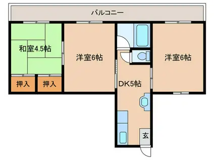 マンション大谷(3DK/2階)の間取り写真