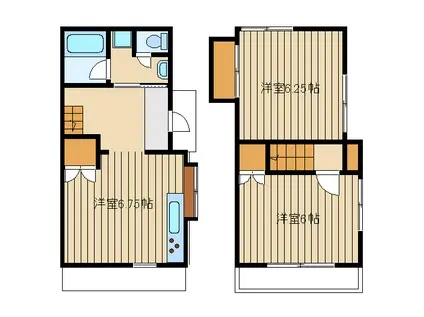 タウン加藤(2DK/1階)の間取り写真
