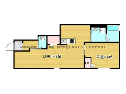 MISHIS HEIM(1LDK/1階)の間取り写真