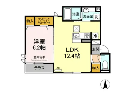 サンモール クレスト(1LDK/1階)の間取り写真