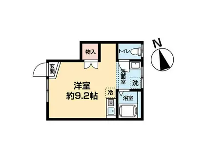 MQUARTO熊野前(ワンルーム/1階)の間取り写真