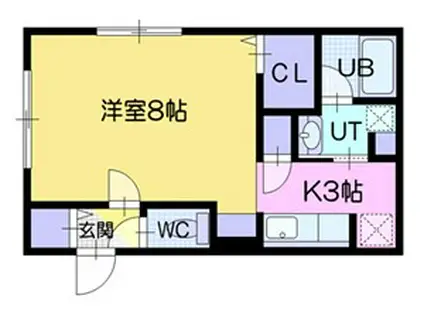 GARE N20(1K/4階)の間取り写真