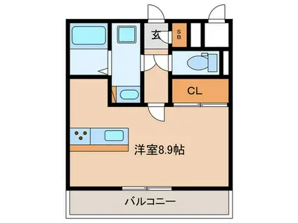 宇治小倉町共同(ワンルーム/2階)の間取り写真