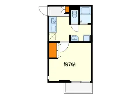 OPEN RISE成増I(1K/3階)の間取り写真