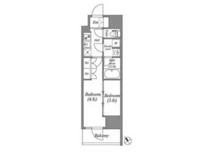 ACP RESIDENCE 西巣鴨(2K/10階)の間取り写真