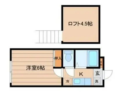 サントラコート南光台(1K/1階)の間取り写真