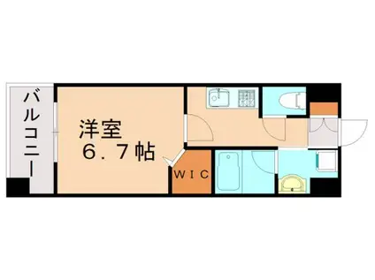 エンクレスト博多イースト PARK(1K/3階)の間取り写真