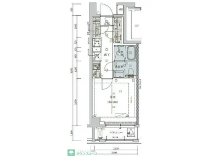 ベルシード志村坂上(1K/5階)の間取り写真