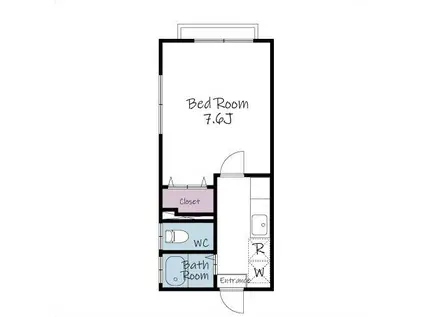 メゾンポラリス(1K/1階)の間取り写真