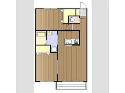 ワールドイン清田I(2LDK/2階)の間取り写真