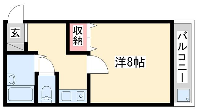 ルーキー東条マンション(1K/3階)の間取り写真