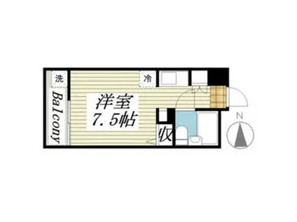 メゾン ド シャンテ(ワンルーム/3階)の間取り写真