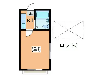 プラザ・ドゥ・セリーズ(1K/1階)の間取り写真