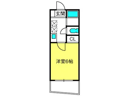 グランプラス大門(1K/2階)の間取り写真