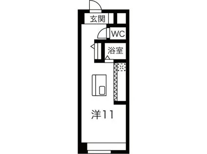 CROSS POINT(ワンルーム/6階)の間取り写真