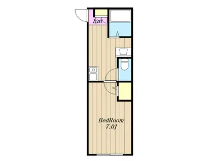 国分北1丁目アパート(1K/3階)の間取り写真