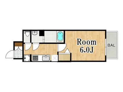 アドバンス大阪グロウスII(1K/10階)の間取り写真