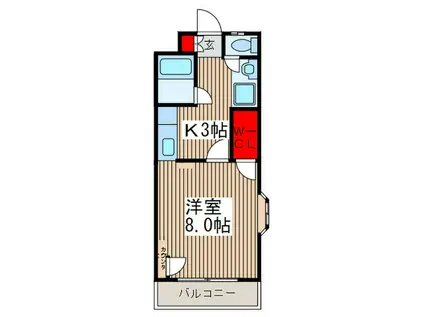 埼玉高速鉄道 戸塚安行駅 徒歩19分 2階建 築18年(1K/2階)の間取り写真