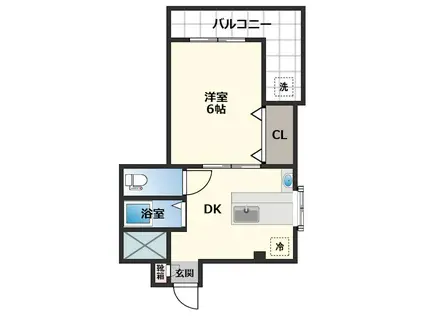 コーポ・サン(1DK/3階)の間取り写真