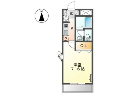 アーバンコート(1K/1階)の間取り写真