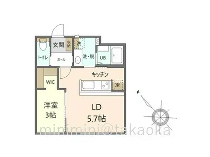 K.STORY(1LDK/2階)の間取り写真