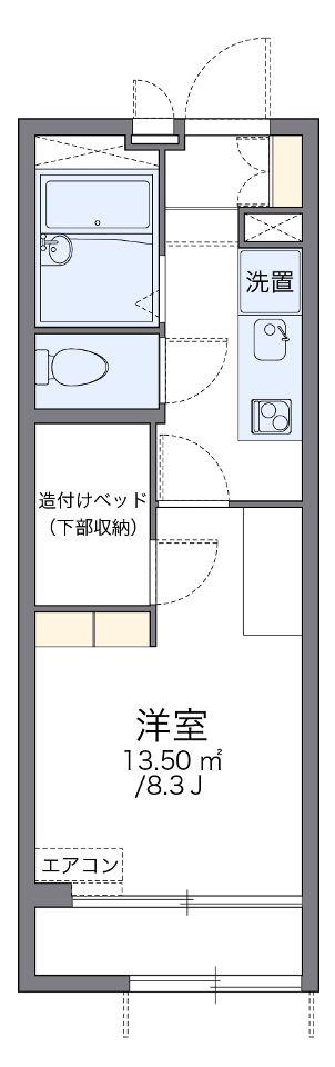 レオパレスボニータドイス(1K/1階)の間取り写真