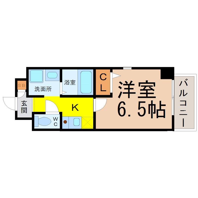 グリーンハイツ白川(1K/2階)の間取り写真