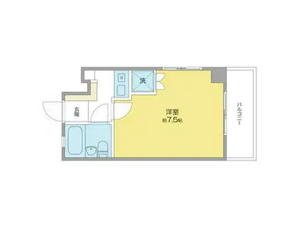 シーズンコート甚目寺(1K/1階)の間取り写真