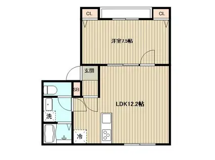 プチボヌール下落合(1LDK/3階)の間取り写真