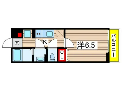 グレイス千葉公園(1K/2階)の間取り写真