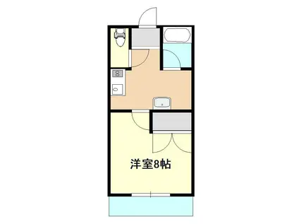 アグリフォーリオ天神(1K/4階)の間取り写真