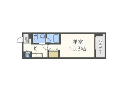 アーデン江戸堀(1K/5階)の間取り写真