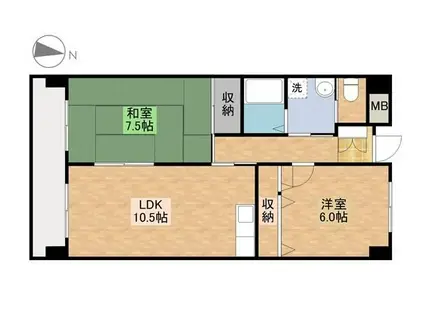 ANNEX-31VI(2LDK/5階)の間取り写真