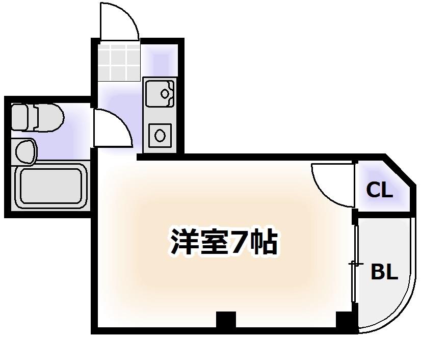 サンあびこ東マンション(1K/4階)の間取り写真