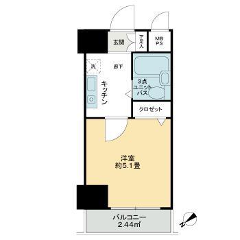 アーバンヒルズ吉野町(1K/3階)の間取り写真
