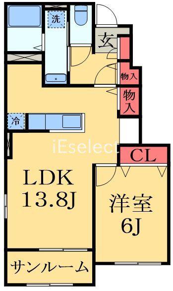 サニーレジデンス III(1LDK/1階)の間取り写真