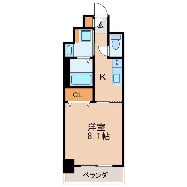 ALATO丸の内(1K/2階)の間取り写真