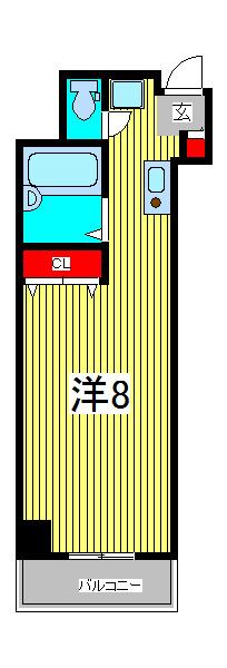 レガーロ西川口駅前(ワンルーム/3階)の間取り写真